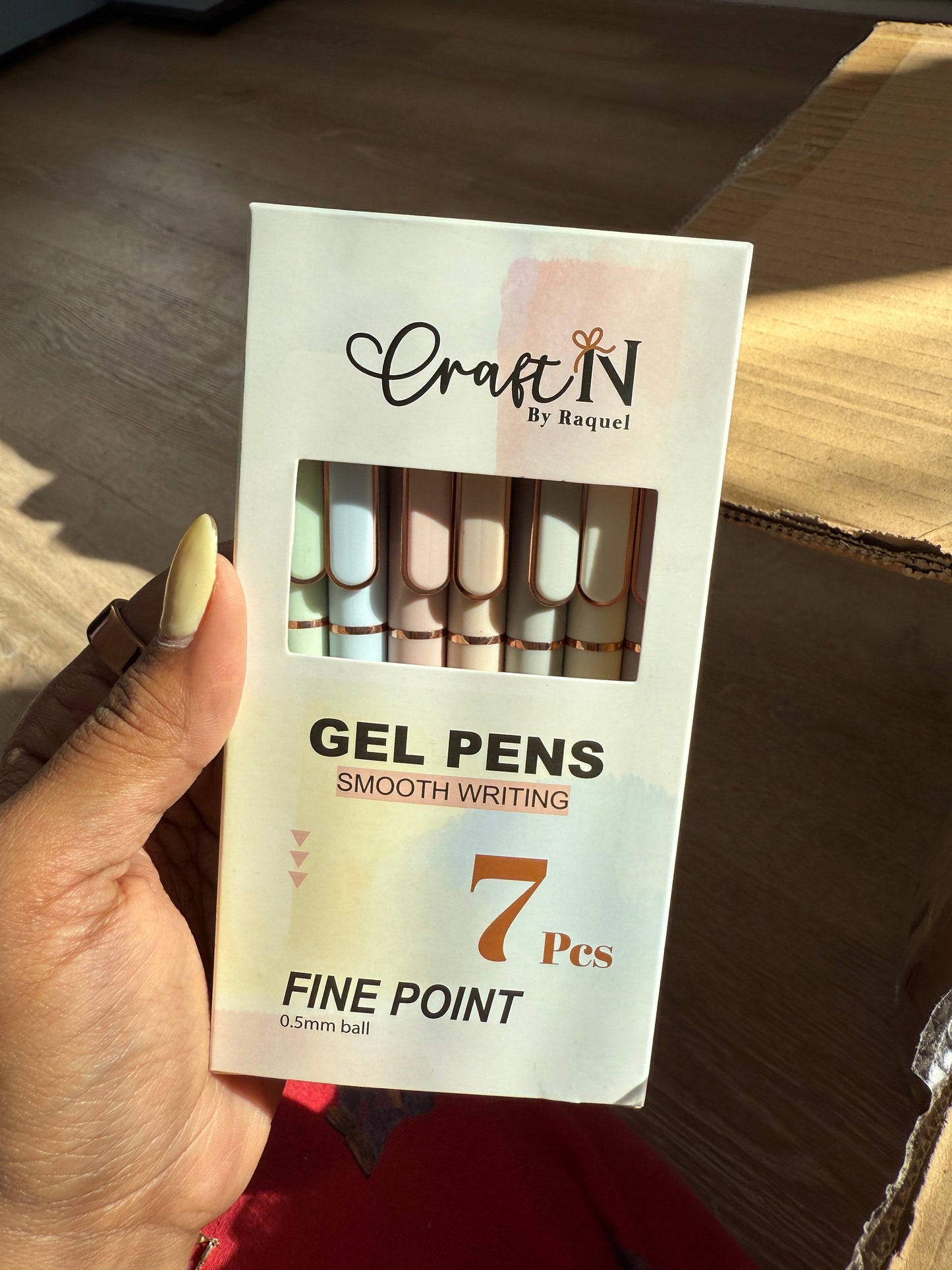 Personalized Pastel Gel Pens – Set of 7 | Black Ink | Custom Name | 0.5mm Fine Point